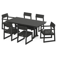 Thumbnail for POLYWOOD Edge 7 Piece Farmhouse Trestle Dining Set