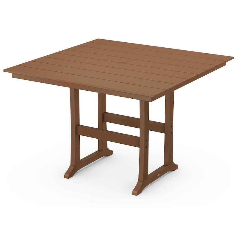 POLYWOOD 59 Inch Farmhouse Trestle Bar Table