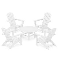 Thumbnail for POLYWOOD Nautical 5 Piece Adirondack Chair Conversation Set