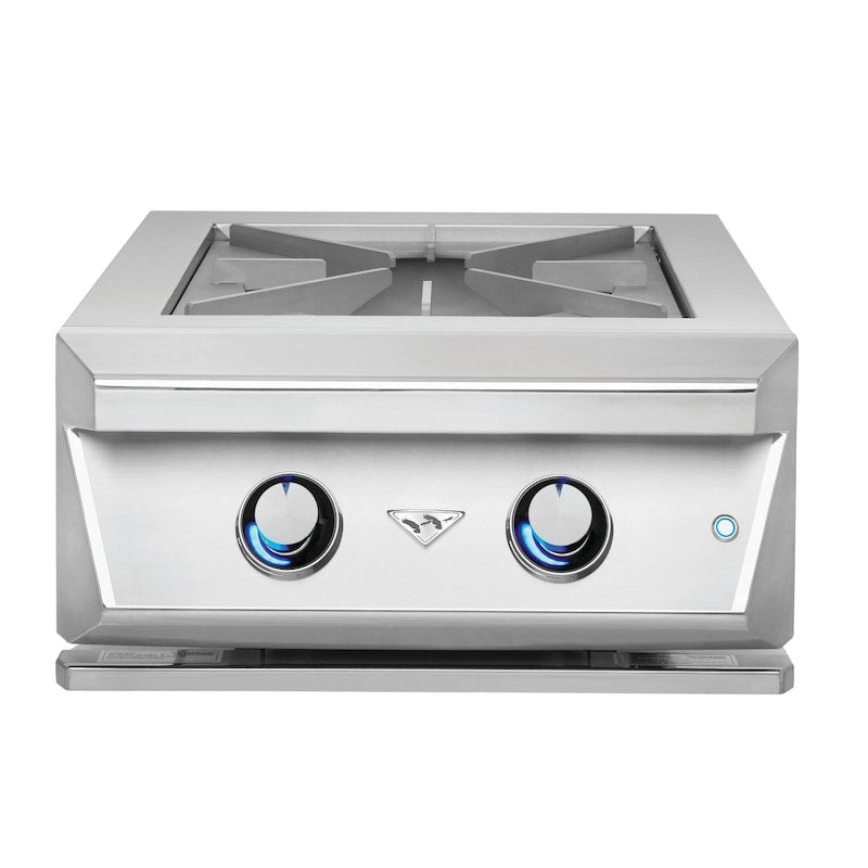 Twin Eagles Built-In Gas Power Burner with Reversible Heavy Duty Grate & Stainless Steel Lid