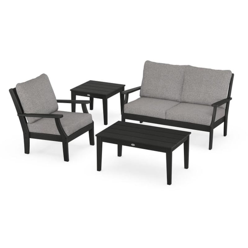 POLYWOOD Braxton 4 Piece Deep Seating Set