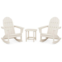 Thumbnail for POLYWOOD Vineyard 3 Piece Adirondack Rocking Chair Set With South Beach 18 Inch Side Table