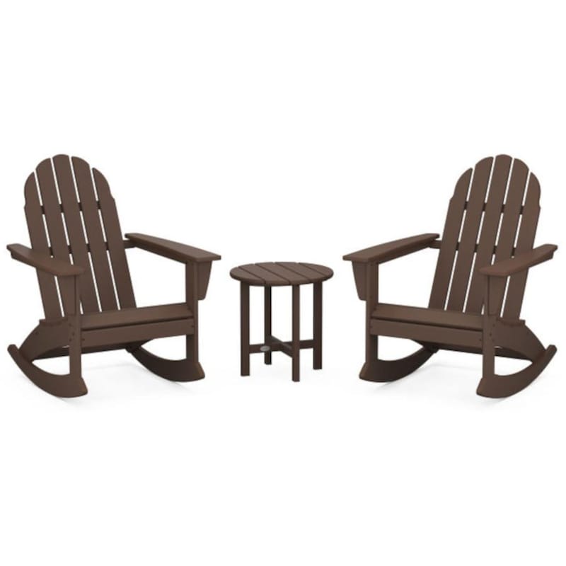 POLYWOOD Vineyard 3 Piece Adirondack Rocking Chair Set