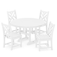 Thumbnail for POLYWOOD Chippendale 5 Piece Round Side Chair Dining Set