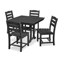 Thumbnail for POLYWOOD La Casa Cafe 5 Piece Farmhouse Trestle Side Chair Dining Set