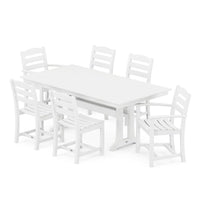 Thumbnail for POLYWOOD La Casa Cafe 7 Piece Farmhouse Trestle Dining Set