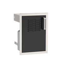 Thumbnail for Fire Magic Echelon Black Single Access Door With Tank Tray & Louvers - 53820BSC