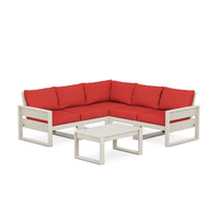 Thumbnail for Trex Eastport 6-Piece Deep Seating Sectional + Coffee Table Set - Sand Castle