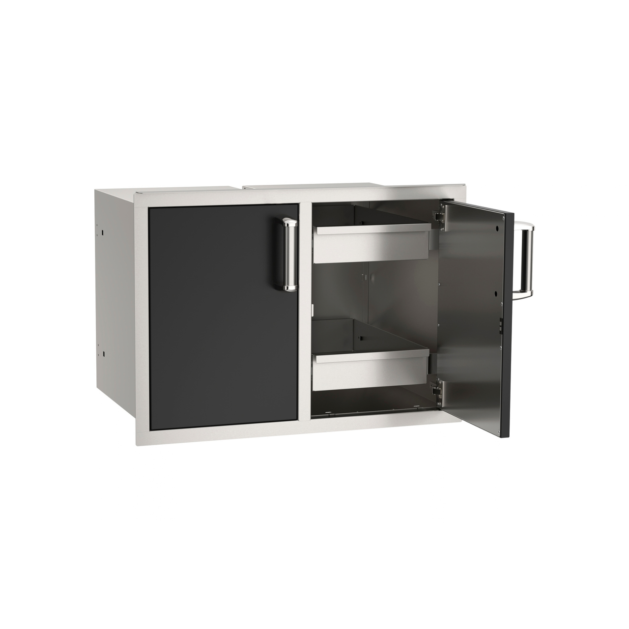 Fire Magic Echelon Black 30-Inch Double Doors With Drawers
