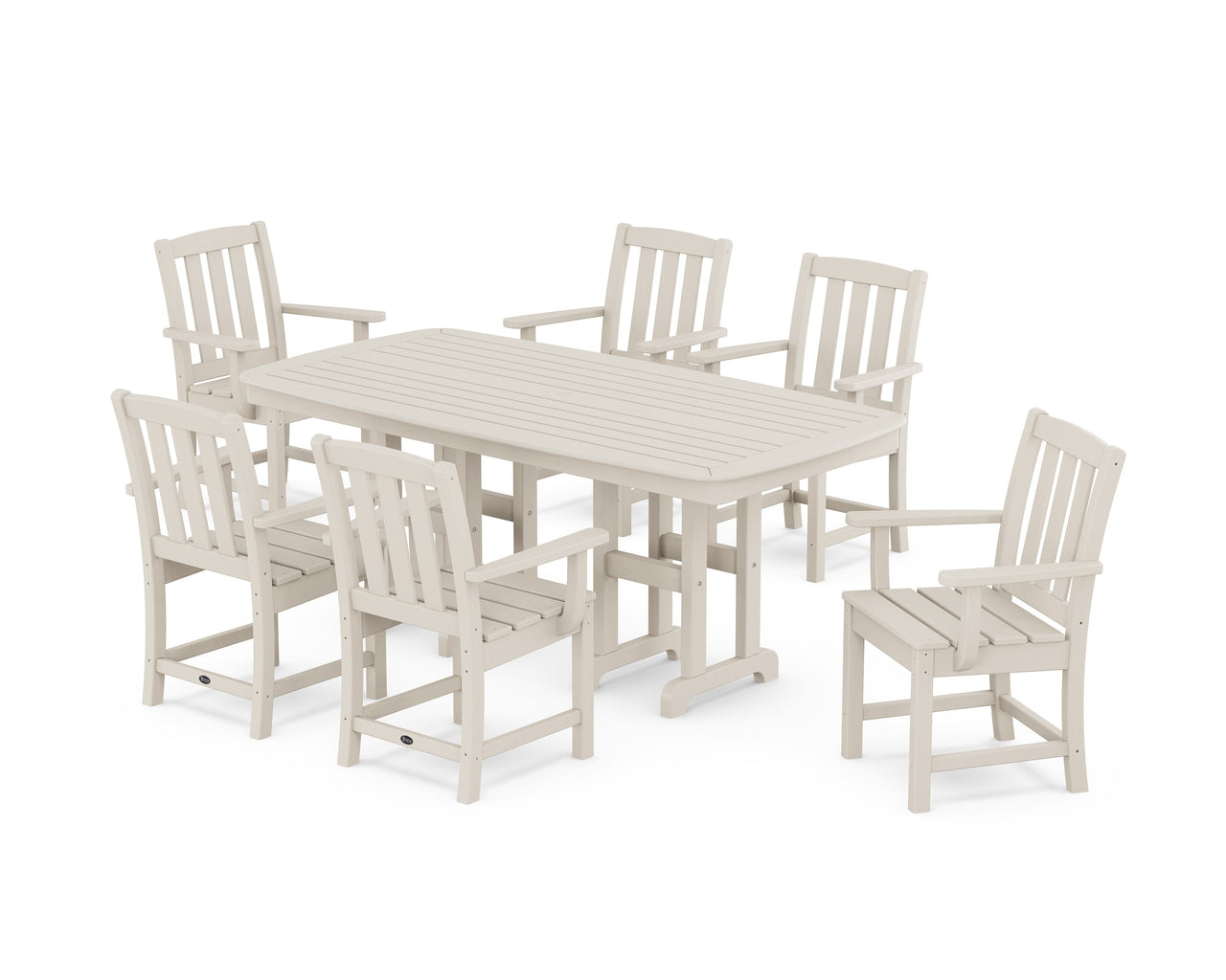 Trex Cape Cod Arm Chair 7-Piece Dining Set - Sand Castle