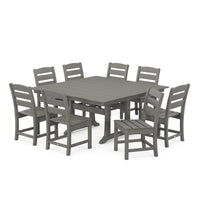 Thumbnail for POLYWOOD Lakeside 9 Piece Farmhouse Trestle Dining Set