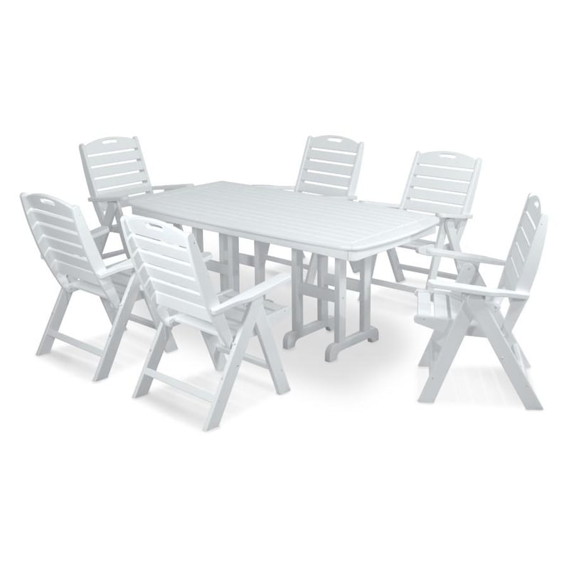 POLYWOOD Nautical 7 Piece Dining Set