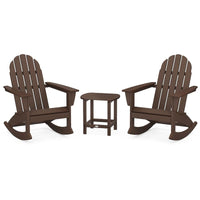 Thumbnail for POLYWOOD Vineyard 3 Piece Adirondack Rocking Chair Set With South Beach 18 Inch Side Table