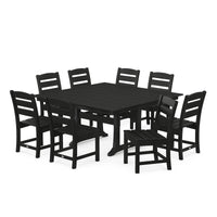 Thumbnail for POLYWOOD Lakeside 9 Piece Farmhouse Trestle Dining Set