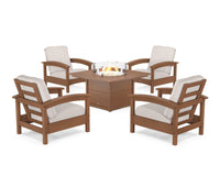 Thumbnail for Trex Rockport 5-Piece Deep Seating Set with Square Fire Pit Table