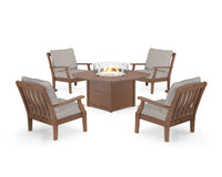 Thumbnail for Trex Yacht Club 5-Piece Deep Seating Set with Fire Pit Table