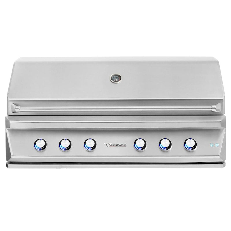 Twin Eagles 54-Inch 4-Burner Built-In Gas Grill with Sear Zone & Two Infrared Rotisserie Burners