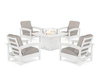 Thumbnail for Trex Rockport 5-Piece Deep Seating Set with Square Fire Pit Table