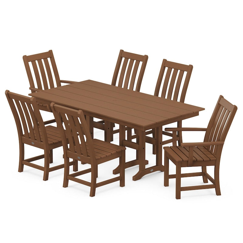 POLYWOOD  Vineyard 7 Piece Farmhouse Dining Set