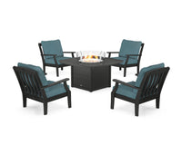 Thumbnail for Trex Yacht Club 5-Piece Deep Seating Set with Fire Pit Table