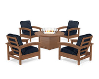 Thumbnail for Trex Rockport 5-Piece Deep Seating Set with Round Fire Pit Table