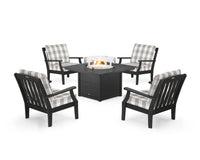 Thumbnail for Trex Yacht Club 5-Piece Deep Seating Set with Square Fire Pit Table