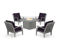 Thumbnail for Trex Yacht Club 5-Piece Deep Seating Set with Fire Pit Table