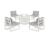 Thumbnail for Trex Eastport Modular 5-Piece Deep Seating Set with Square Fire Pit Table