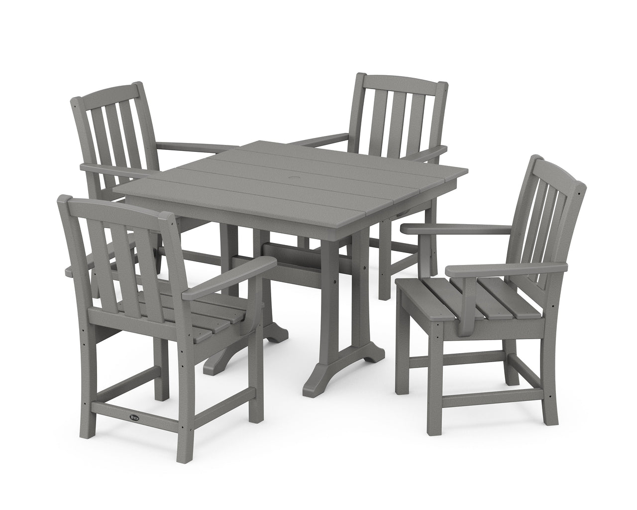 Trex Cape Cod 5-Piece Farmhouse Dining Set with Trestle Legs