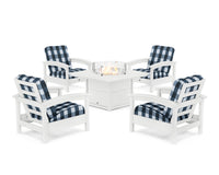 Thumbnail for Trex Rockport 5-Piece Deep Seating Set with Square Fire Pit Table