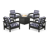 Thumbnail for Trex Rockport 5-Piece Deep Seating Set with Round Fire Pit Table