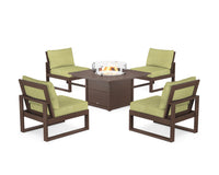 Thumbnail for Trex Eastport Modular 5-Piece Deep Seating Set with Square Fire Pit Table