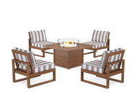 Thumbnail for Trex Eastport Modular 5-Piece Deep Seating Set with Square Fire Pit Table