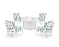 Thumbnail for Trex Yacht Club 5-Piece Deep Seating Set with Round Fire Pit Table