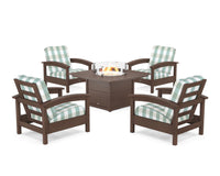 Thumbnail for Trex Rockport 5-Piece Deep Seating Set with Square Fire Pit Table