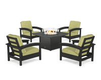 Thumbnail for Trex Rockport 5-Piece Deep Seating Set with Square Fire Pit Table