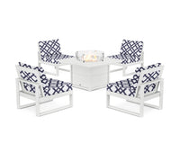 Thumbnail for Trex Eastport Modular 5-Piece Deep Seating Set with Square Fire Pit Table