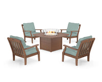 Thumbnail for Trex Yacht Club 5-Piece Deep Seating Set with Fire Pit Table
