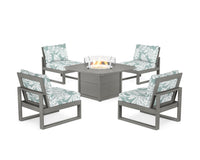 Thumbnail for Trex Eastport Modular 5-Piece Deep Seating Set with Yacht Club Fire Pit Table