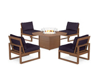 Thumbnail for Trex Eastport Modular 5-Piece Deep Seating Set with Yacht Club Fire Pit Table