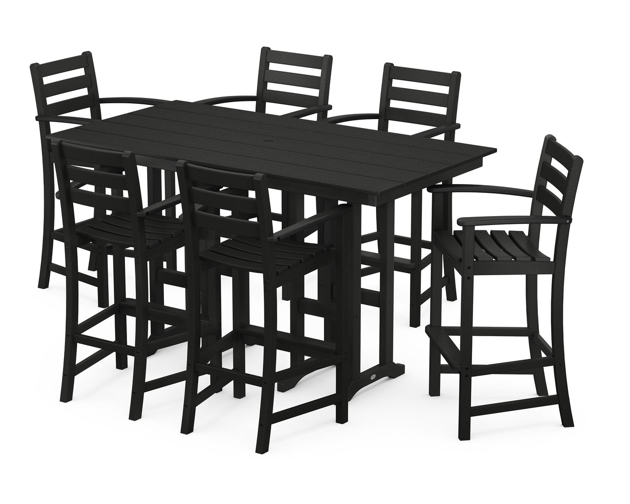 Trex Monterey Bay 7-Piece Farmhouse Arm Chair Bar Set