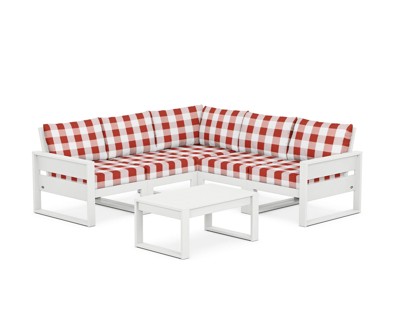 Trex Eastport 6-Piece Deep Seating Sectional + Coffee Table Set