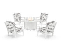 Thumbnail for Trex Yacht Club 5-Piece Deep Seating Set with Round Fire Pit Table