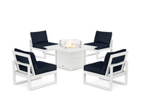 Thumbnail for Trex Eastport Modular 5-Piece Deep Seating Set with Square Fire Pit Table