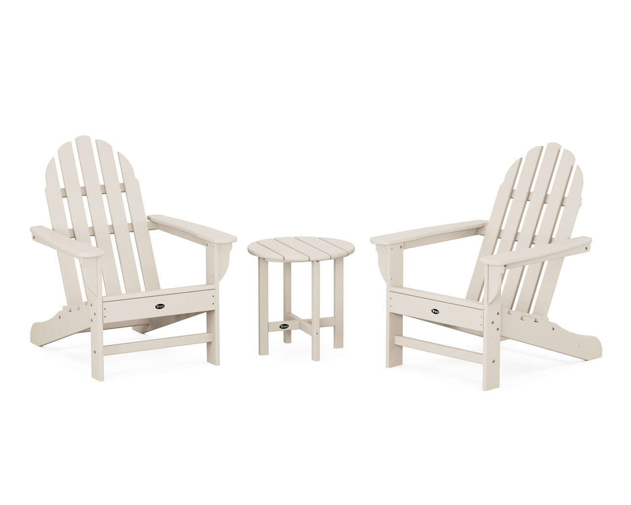 Trex Cape Cod 3-Piece Adirondack Set - Sand Castle