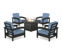 Thumbnail for Trex Rockport 5-Piece Deep Seating Set with Round Fire Pit Table