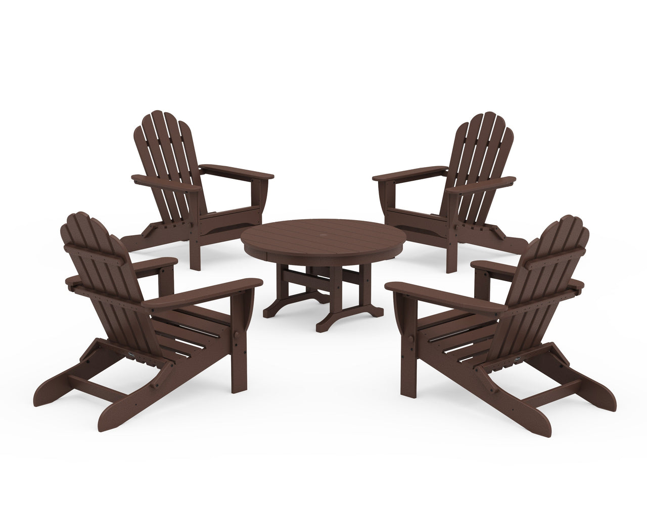 Trex 5-Piece Monterey Bay Folding Adirondack Chair Conversation Group