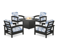 Thumbnail for Trex Rockport 5-Piece Deep Seating Set with Yacht Club Fire Pit Table