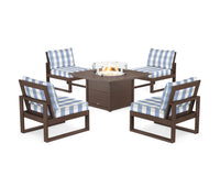 Thumbnail for Trex Eastport Modular 5-Piece Deep Seating Set with Square Fire Pit Table