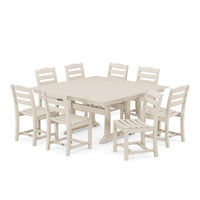 Thumbnail for POLYWOOD La Casa Cafe 9 Piece Farmhouse Trestle Dining Set